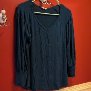 Teal V-Neck Women's Top Blush Boutique